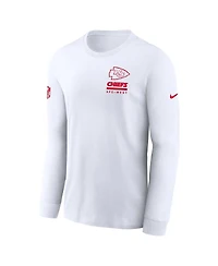 Nike Men's White Kansas City Chiefs Sideline Performance Long Sleeve T-Shirt
