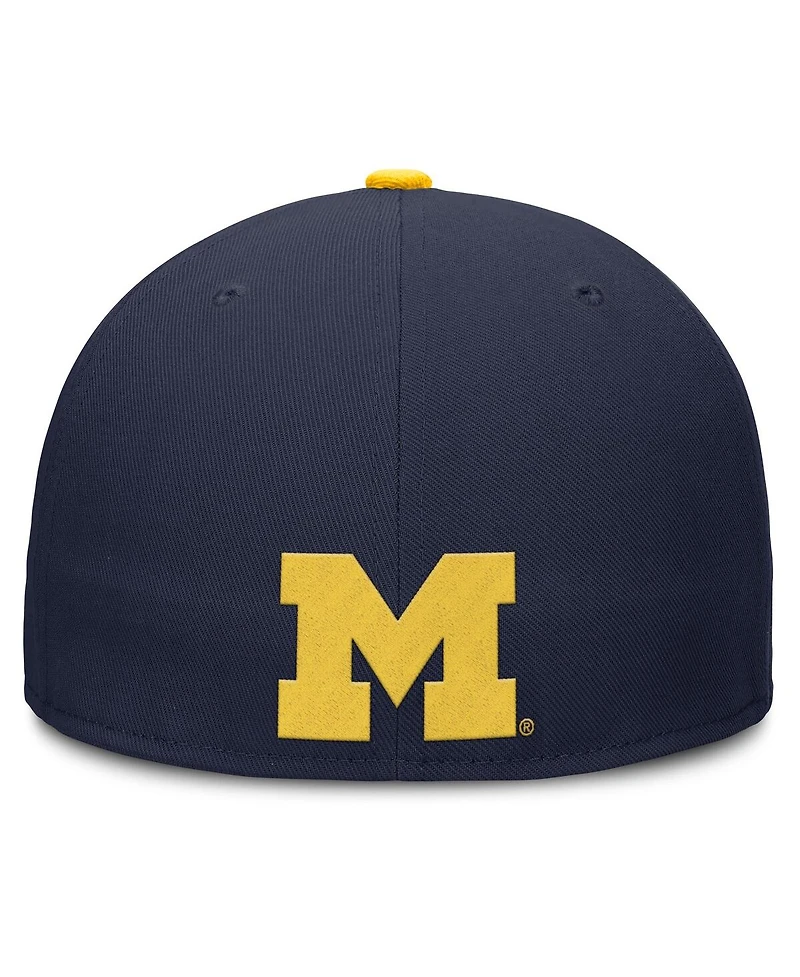 Jordan Men's Navy Michigan Wolverines True Primetime Performance Fitted Hat