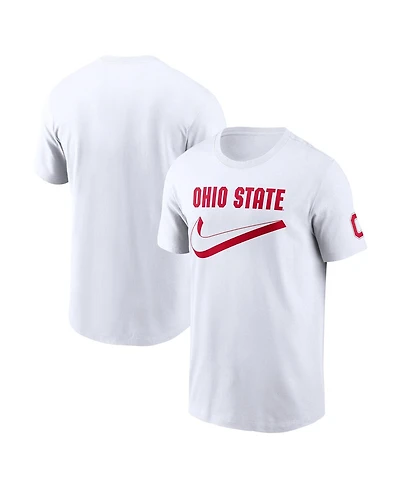 Nike Men's White Ohio State Buckeyes Primetime 2-Hit Swoosh T-Shirt