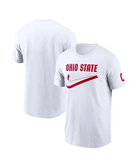 Nike Men's White Ohio State Buckeyes Primetime 2-Hit Swoosh T-Shirt