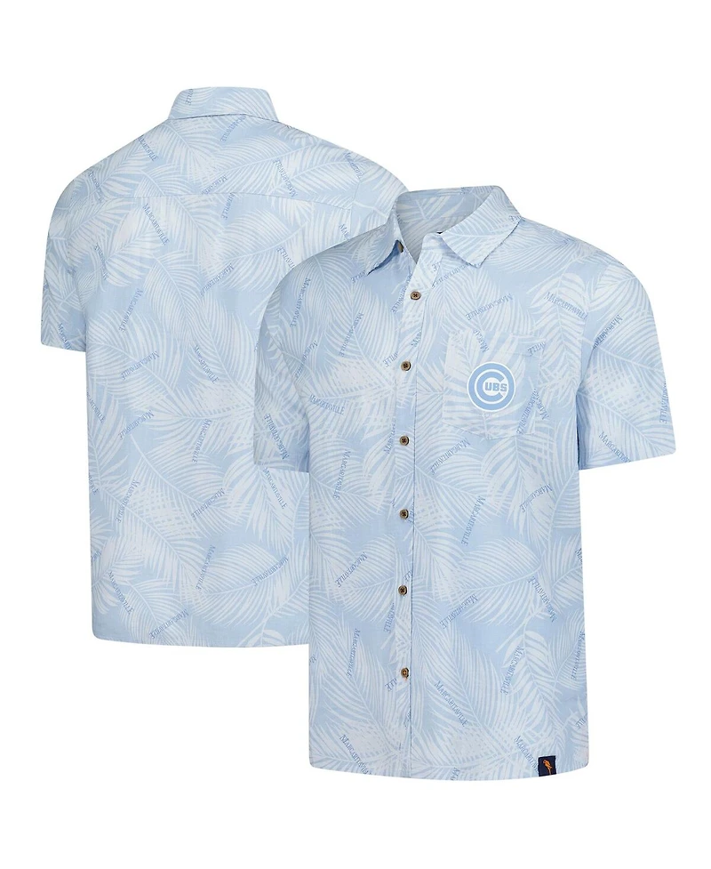 Margaritaville Men's Blue Chicago Cubs Linen Party Button-Up Shirt
