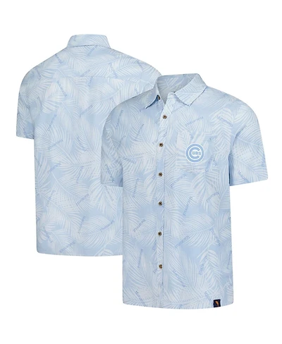 Margaritaville Men's Blue Chicago Cubs Linen Party Button-Up Shirt