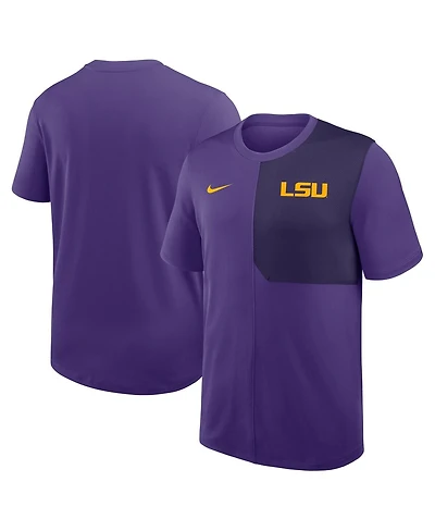 Nike Men's Purple Lsu Tigers 2025 Sideline Uv Performance Coach T-Shirt