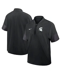 Nike Men's Black Michigan State Spartans 2025 Sideline Coaches Lightweight Short Sleeve Jacket