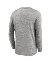Jordan Men's Gray Michigan Wolverines 2025 Sideline Velocity Performance Long Sleeve T-Shirt