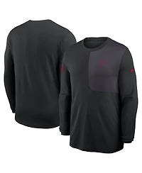 Nike Men's Black Atlanta Falcons Sideline Coach Uv Performance Long Sleeve T-Shirt