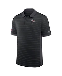 Nike Men's Black Atlanta Falcons Sideline Victory Stripe Performance Polo Shirt