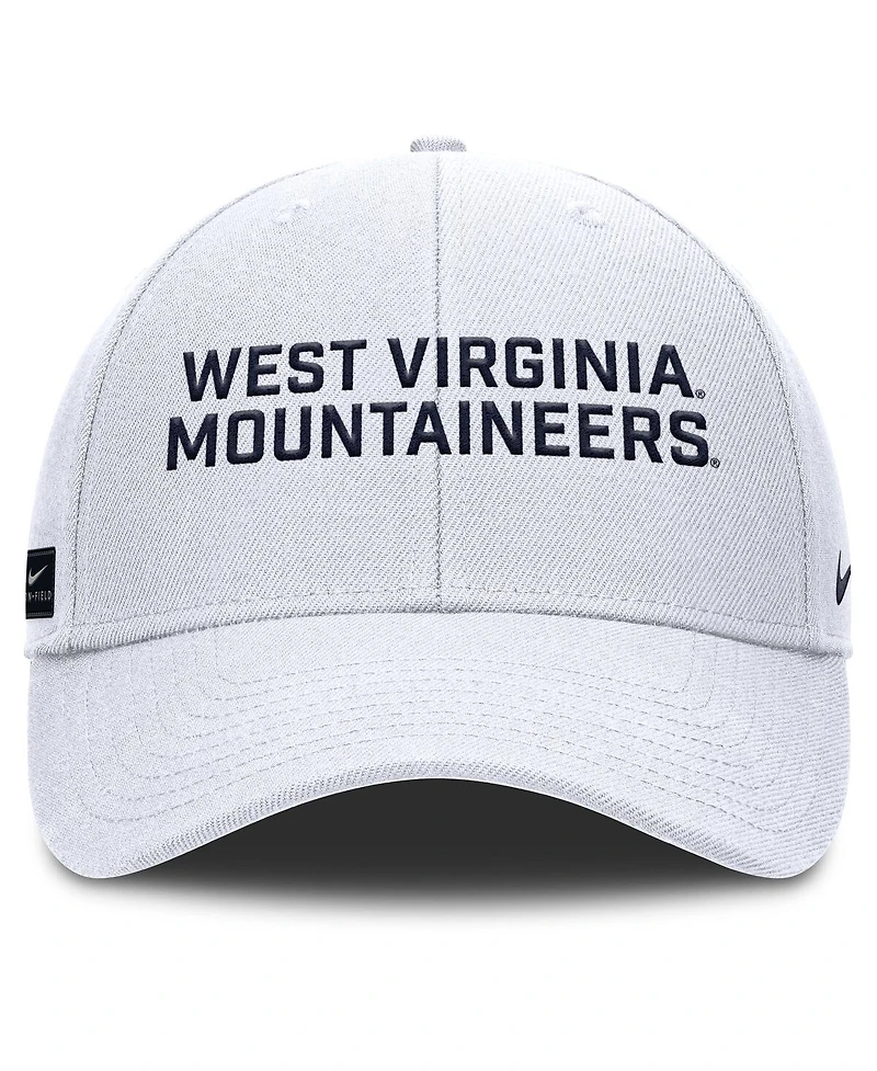 Nike Men's White West Virginia Mountaineers Rise Practice Adjustable Hat