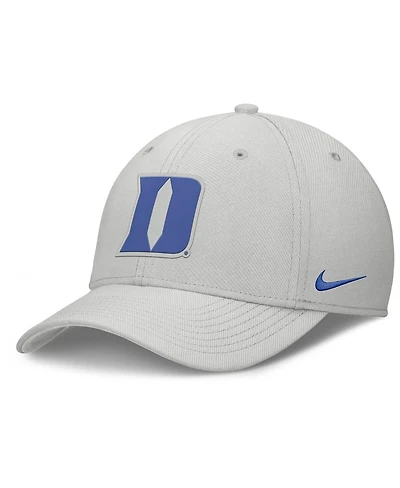 Nike Men's Gray Duke Blue Devils Rise Practice Performance Adjustable Hat