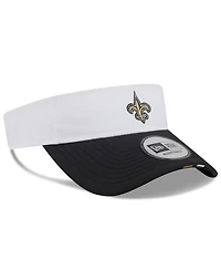New Era Men's White/Black New Orleans Saints 2025 Nfl Training Camp Adjustable Visor Hat