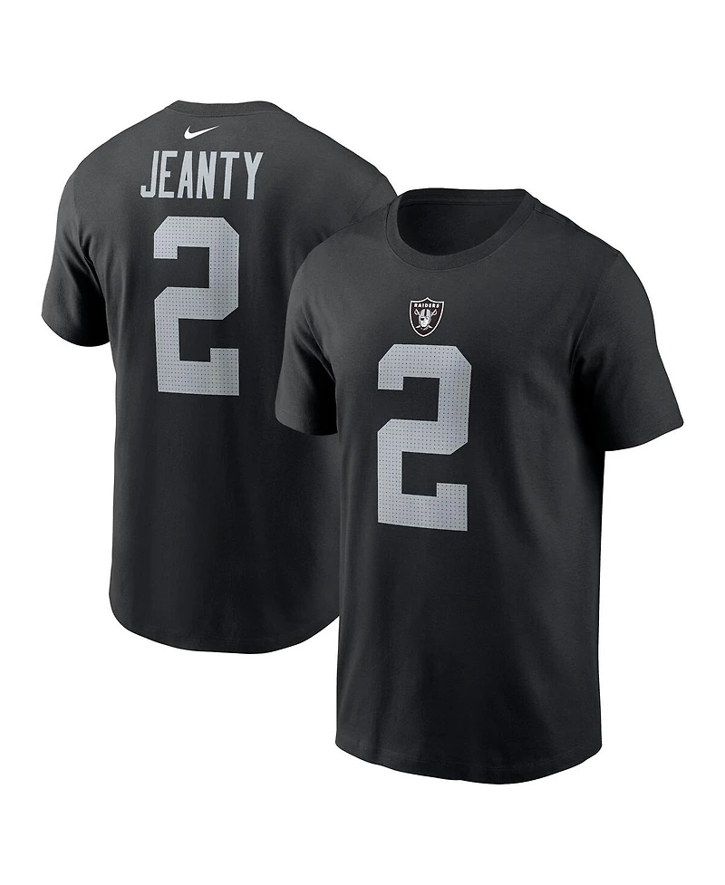 Nike Men's Ashton Jeanty Black Las Vegas Raiders 2025 Nfl Draft First Round Pick Name Number T-Shirt