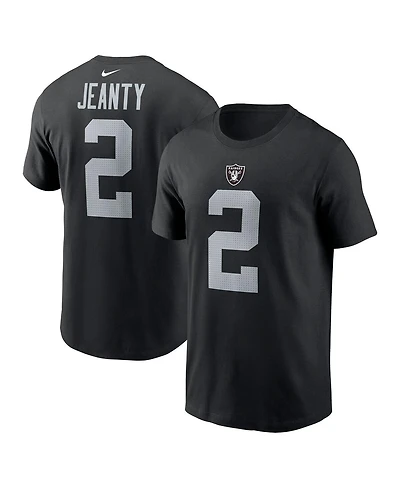 Nike Men's Ashton Jeanty Black Las Vegas Raiders 2025 Nfl Draft First Round Pick Name Number T-Shirt