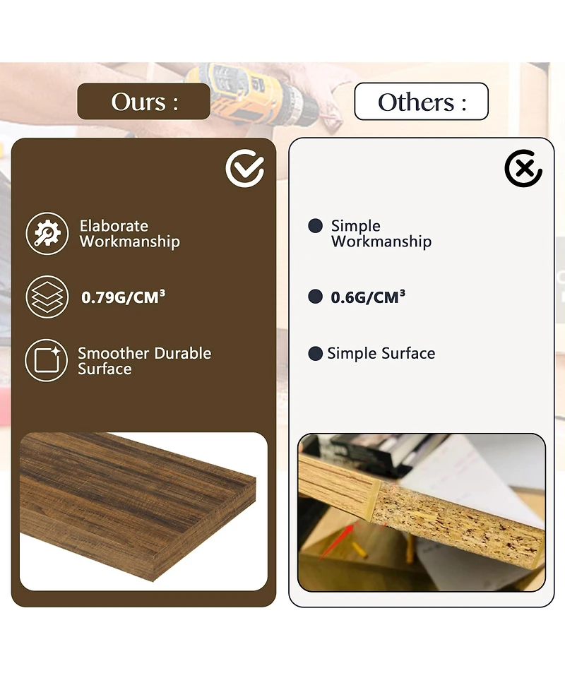 Vlsrka Vanity desk for bedroom with lights, drawers, shelves, stool, and mirror.