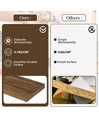 Vlsrka Vanity desk for bedroom with lights, drawers, shelves, stool, and mirror.