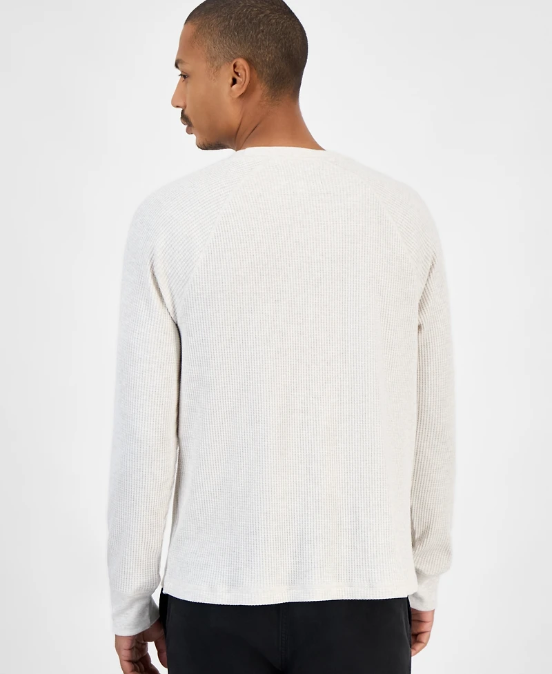 Sun + Stone Men's Waffle-Knit Thermal Shirt, Macy's Exclusive