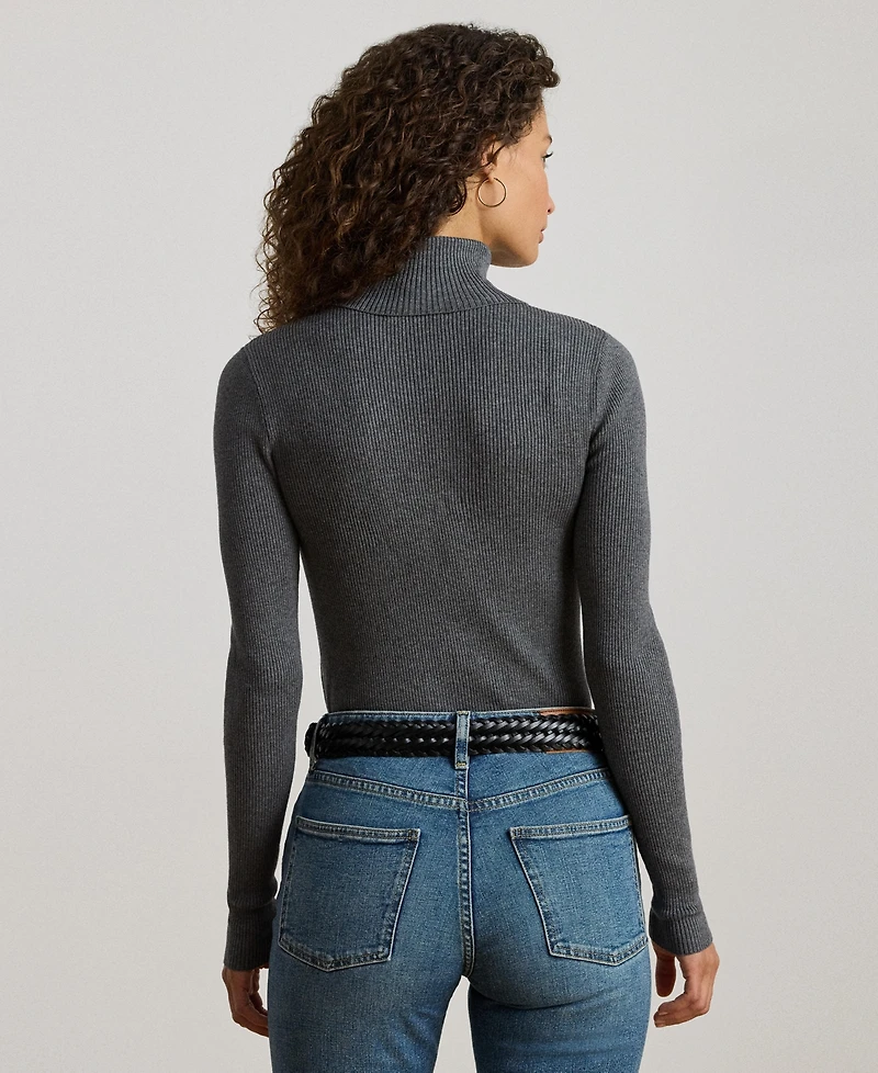 Lauren Ralph Ribbed Turtleneck Sweater