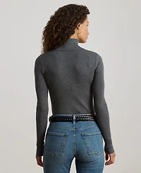 Lauren Ralph Ribbed Turtleneck Sweater