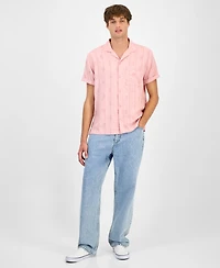 Sun + Stone Men's Seersucker Camp Shirt, Macy's Exclusive