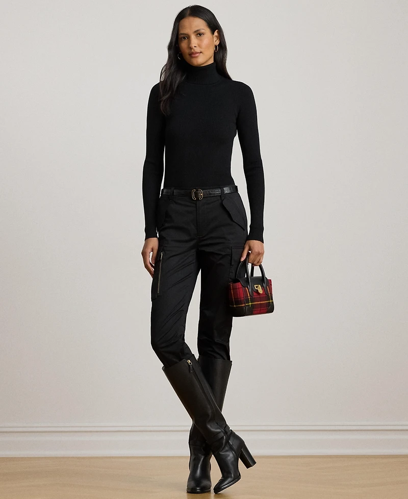 Lauren Ralph Ribbed Turtleneck Sweater
