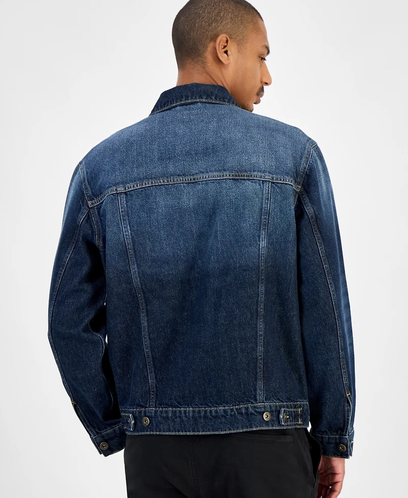 Sun + Stone Men's Denim Trucker Jacket, Macy's Exclusive