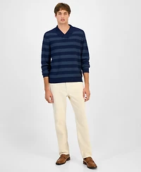 Sun + Stone Men's Striped Shawl-Collar Sweater, Macy's Exclusive