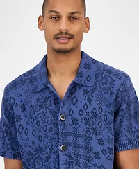 Sun + Stone Men's Printed Short-Sleeve Cardigan, Macy's Exclusive
