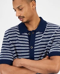 Sun + Stone Men's Striped Short-Sleeve Cardigan, Macy's Exclusive