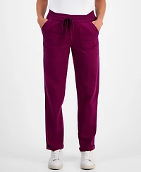 Style & Co Petite Drawstring-Waist Tapered Utility Pants, Macy's Exclusive