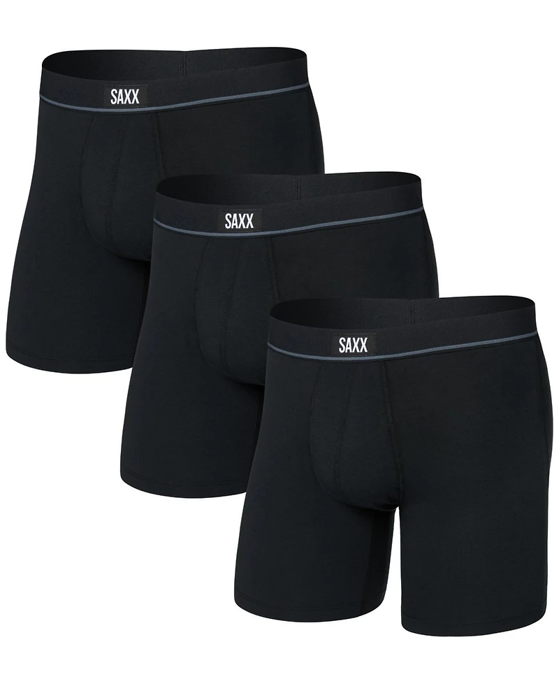 Saxx Men's 3pk. Essential Cotton Logo Boxer Briefs