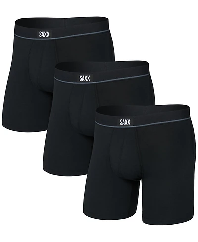 Saxx Men's 3pk. Essential Cotton Logo Boxer Briefs