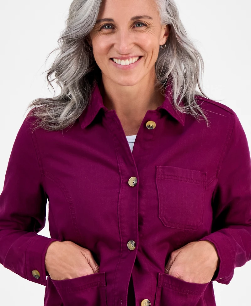 Style & Co Petite Twill Jacket, Macy's Exclusive