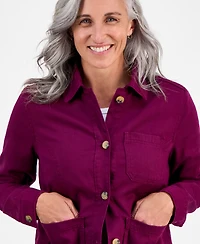 Style & Co Petite Twill Jacket, Macy's Exclusive
