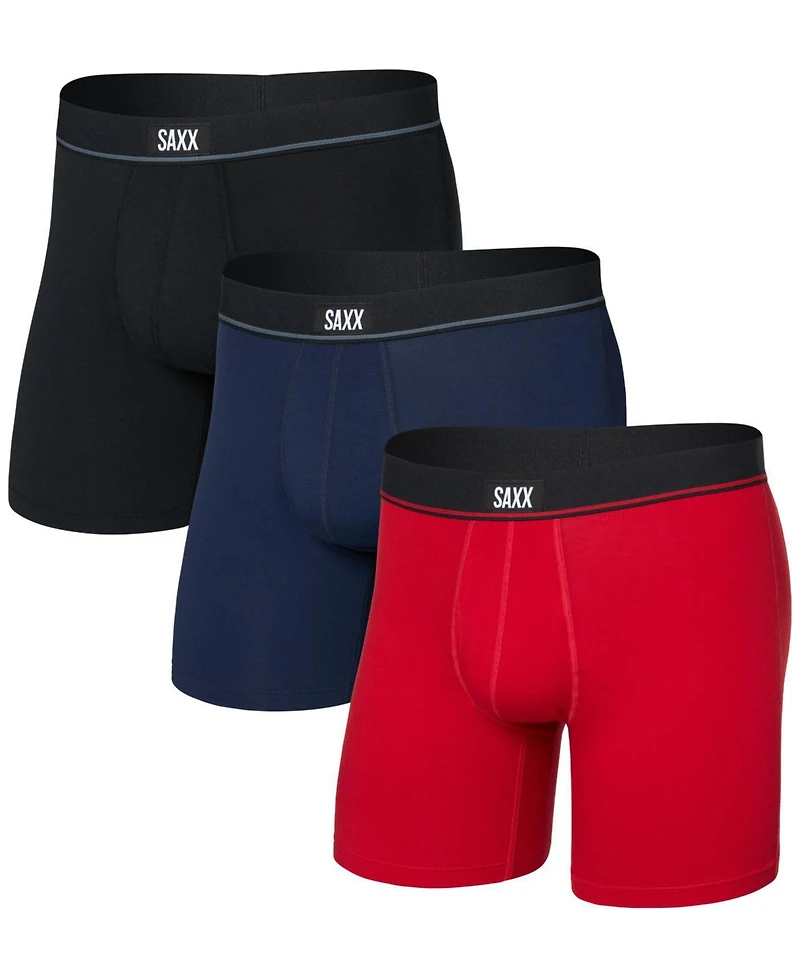 Saxx Men's 3pk. Essential Cotton Logo Boxer Briefs