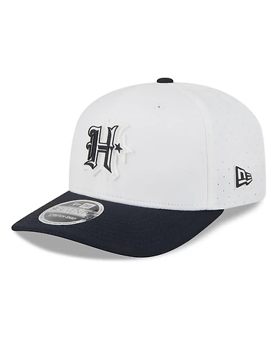 New Era Men's White/Navy Houston Texans 2025 Nfl Training Camp 9SEVENTY Adjustable Hat