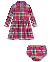Polo Ralph Lauren Baby Girls Plaid Fit & Flare Dress