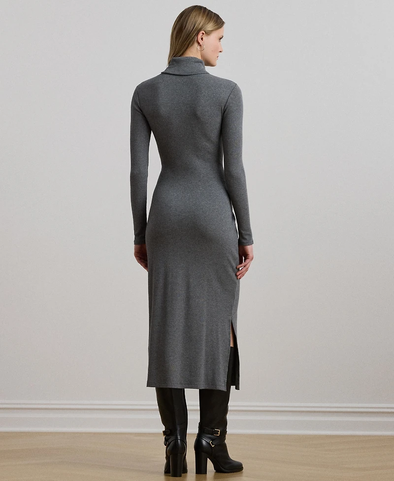 Lauren Ralph Women's Tie-Front Turtleneck Dress
