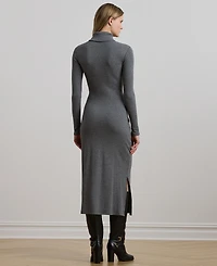 Lauren Ralph Women's Tie-Front Turtleneck Dress
