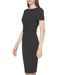 Calvin Klein Women's Short-Sleeve Scuba Sheath Dress
