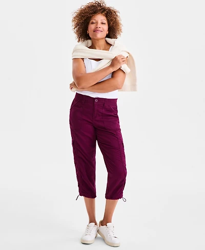 Style & Co Women's Mid-Rise Cargo Capri Pants, Exclusively at Macy's