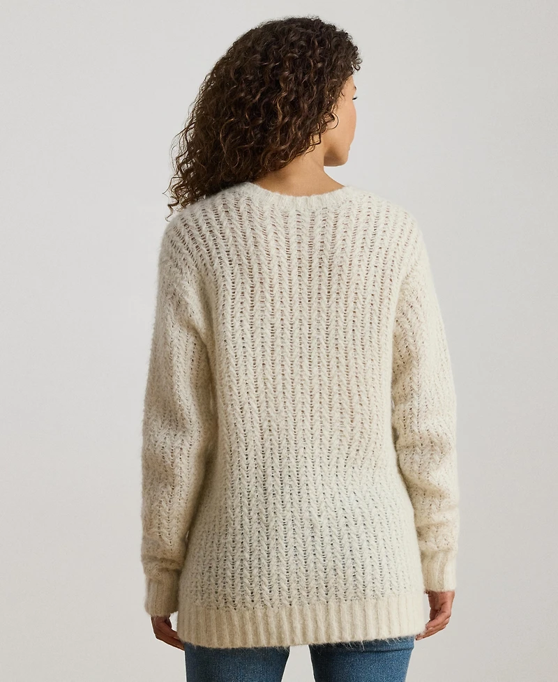 Lauren Ralph Women's Herringbone Oversize Sweater