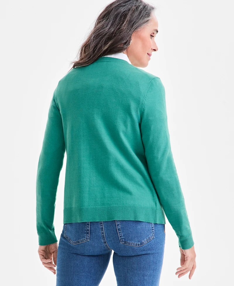 Style & Co Women's Button-Down Long-Sleeve Cardigan, Created for Macy's