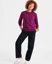 Style & Co Women's Printed Crewneck Sweatshirt, Macy's Exclusive