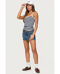 Edikted Women's Bailee Striped Ribbed Tank Top