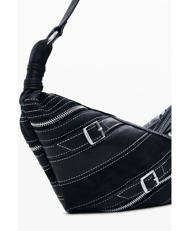 Desigual Women's Small faux leather bag with buckles