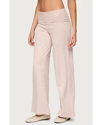 Edikted Women's Lilah Striped Fold Over Pants