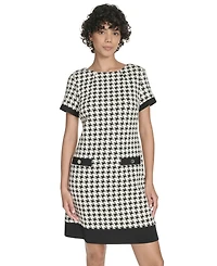 Tommy Hilfiger Women's Knit Houndstooth Shift Dress