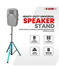 5Core Speaker Stand 2Pcs Tripod w Rgb Lights Adjustable 72 Inch Dj Studio Monitor Stands