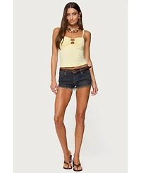 Edikted Women's Chantelle Keyhole Tank Top