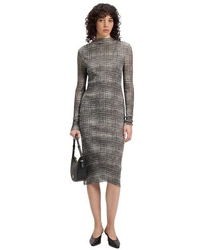 Boss by Hugo Women's Modal Skirt Plisse-Tulle Dress