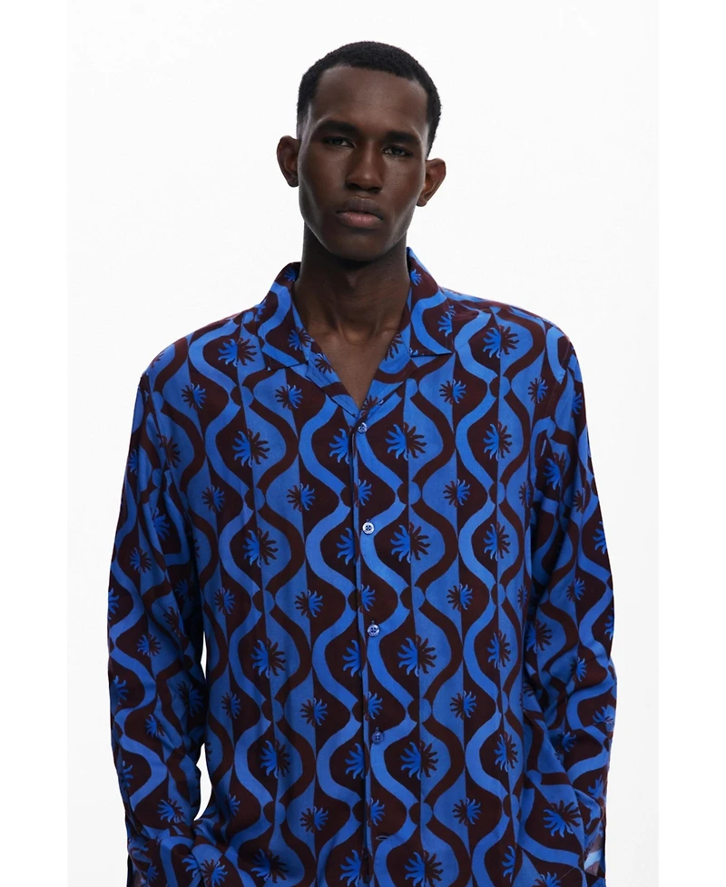 Desigual Men's Long-sleeve shirt with suns